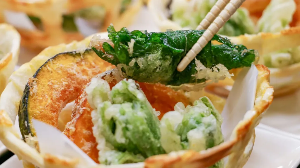 和室6畳、自家製野菜。
